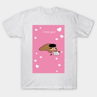 I Love You - Beatnik Sloth T-Shirt